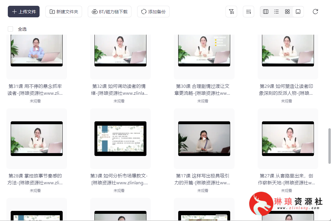 十年资深网文编辑：零基础入门网文行业【40节课程】【全体完整版】【2G】-琳琅资源社 - 免费帮找网盘资源社区