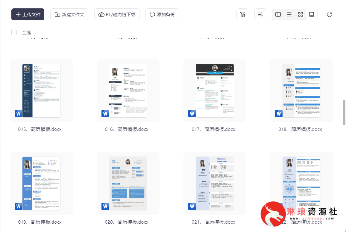 个人简历模板【100套】【精选模板】【36M】-琳琅资源社 - 免费帮找网盘资源社区