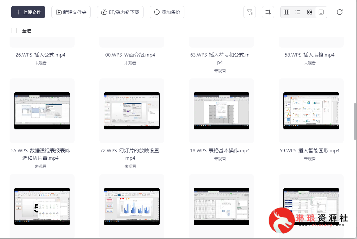 WPS从入门到精通【73节课】【MP4】【11G】-琳琅资源社 - 免费帮找网盘资源社区