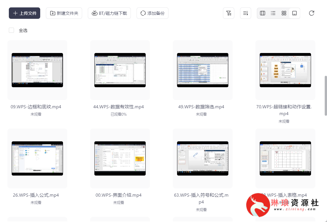 WPS从入门到精通【73节课】【MP4】【11G】-琳琅资源社 - 免费帮找网盘资源社区