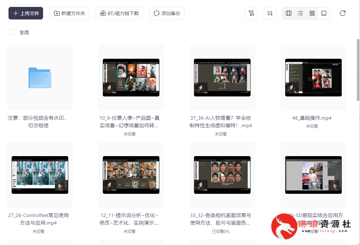 AI作图全能实战课程【52节课】【附带资料】【5G】-琳琅资源社 - 免费帮找网盘资源社区
